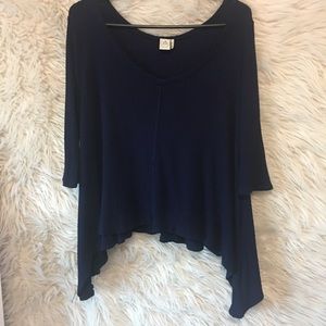 Paper crane a-symmetrical sweater, s, navy